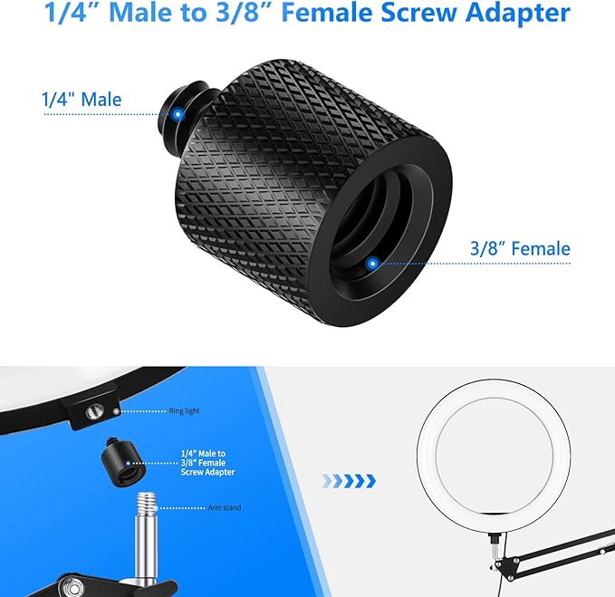 NEEWER Camera Screw Adapter, 22 Pieces 1/4” to 1/4” and 1/4” to 3/8” Tripod Mount Screw Adapter Converter Set for Camera Mount, Monopod, Ball Head, Flash Light Stand, Tripod — ST29