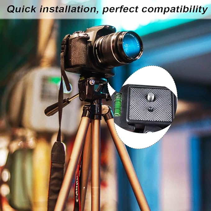 2 Pack 41mm Tripod Quick Release Plate Camera Mounting Adapter, QR Plate Camera Tripod Ball Head Parts Replacement Compatible with Sunpak Kalimar Zomei Tripod Mount 1 5/8’’