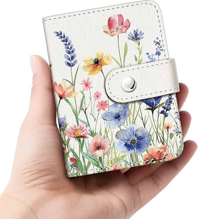 Lebrocoli Vintage Floral Small Photos Album for 2x3 Inch Films, 56 Pockets Mini Cute Albums Book for Polaroid Fujifilm Instax Mini Instant Camera Printer, Kpop Photocard Pictures Binders Holders