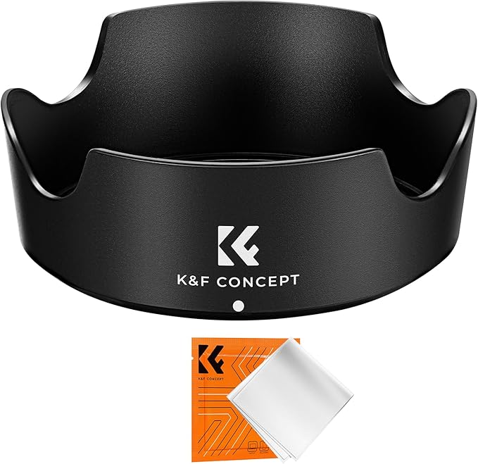 K&F CONCEPT Lens Hood Compatible with Canon RF 24-50mm f/4.5-6.3 is STM,EF-S 18-55mm f/3.5-5.6 is STM,EF-S 18-55mm f/4-5.6 is STM Lens, Reversible Snap on Camera Lens Shade Replacement of EW-63C Hood