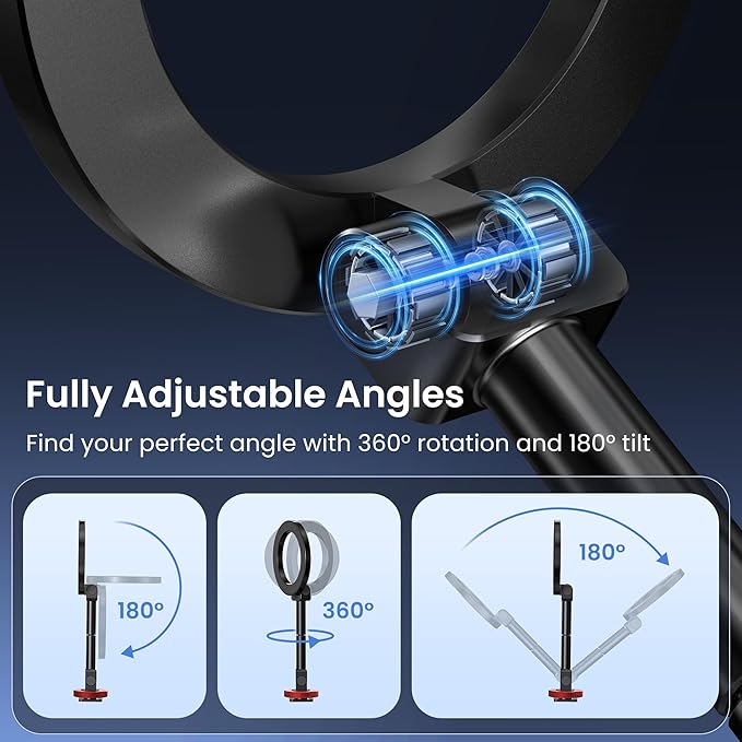 Itramax Magnetic Phone Tripod Mount,360° Rotatable Mag/safe Cold Shoe Tripod Phone Adapter Holder with 1/4" Threaded Hole for iPhone 17 Pro Max 16 15 Plus 14 13 12,Samsung,Canon Nikon Sony DSLR Camera