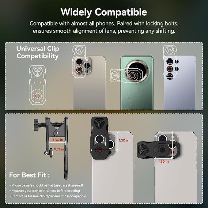 APEXEL Professional Macro Photography Lens for Smartphone, Macro Lenses for iPhone, Samsung, Galaxy, Oneplus, Android Phone(Fits for Almost All Phone), Cell Phone Lens Attachment for iPhone