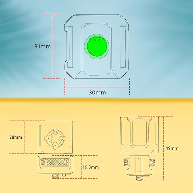 Zeadio Universal Camera Mount with 1/4"-20 Screw, Hot Shoe Adapter, 3/8" Threaded Holes with to 1/4"-20 Threaded Adapter, Light Shoe & Bubble Level for Monitor and Light Mounts etc