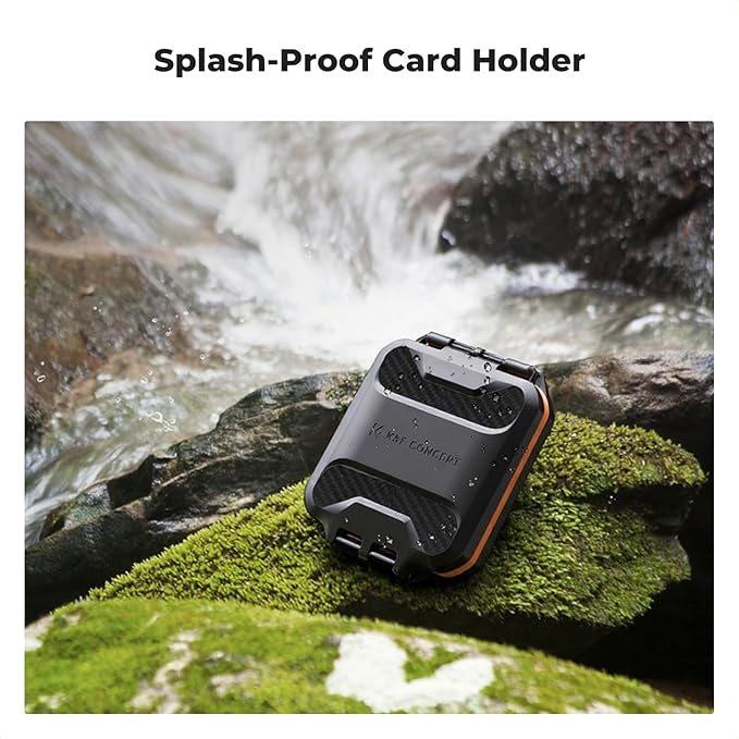K&F CONCEPT 12 Slots Memory Card Case, Water-Resistant Card Holder, Anti-Shock Card Carrying Storage Box for 8 Micro SD SDXC SDHC TF Cards and 4 SD SDXC SDHC Cards