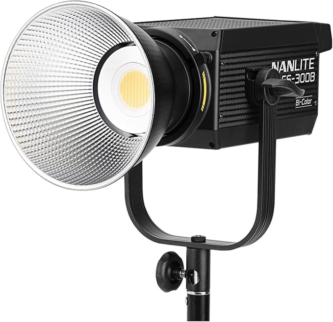 Nanlite FS-300B 300W Bi-Color LED Spotlight-2700K-6500K Adjustable CRI 96,App Control,Led Video Light Bowens Mount for Photography/Videography/YouTube/TikTok Content Creation & Live Streaming