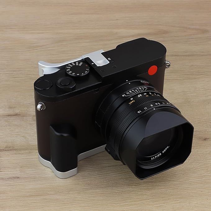 Haoge Metal Thumbs Up Hand Grip for Leica Q2 Camera THB-QS Silver Hot Shoe Thumb Up Rest