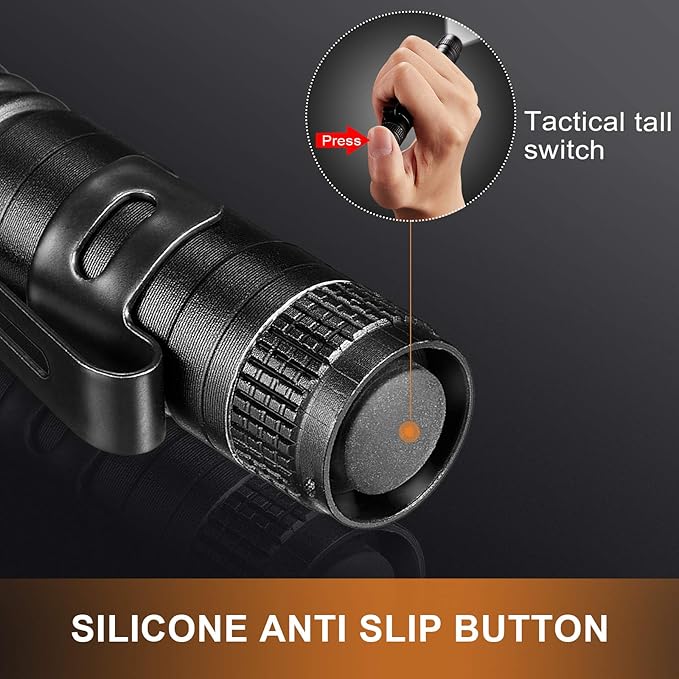 Honoson 12 Pieces Mini LED Pen Flashlight Bulk Small Pocket Flashlight 3.5 Inch, 5.24 Inch Aluminum Handheld Penlight with Clip for Inspection Camping Emergency Diary Lighting