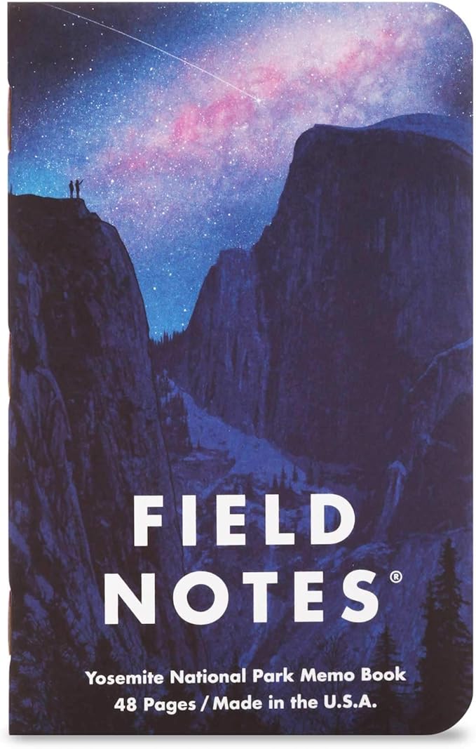 Field Notes: National Parks Series (Series A - Yosemite, Acadia, Zion) - Graph Paper Memo Book 3-Pack - 3.5 x 5.5 Inch