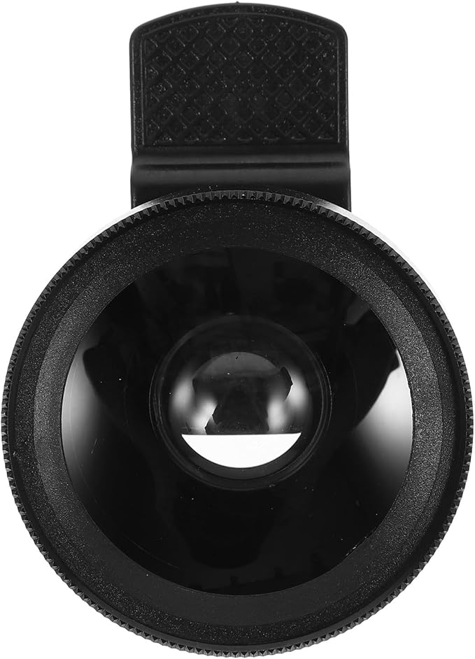 Vaguelly Universal 37mm Clip-on Phone Lens Kit with 0.45x Wide Angle and Macro Dual Function, 49uv Coated Professional Camera Lens for Smartphones and Tablets, Black