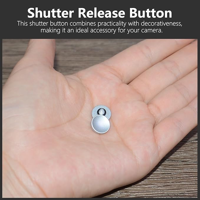 5 Pack Shutter Release Button,Pure Copper Concave Surface Camera Button for Fuji X-M5 XT50 X-T5 X-T4 X-T3 X-T2 X-T30 X-T30 II X-T20 X-T10 X100VI X100V (Silver)