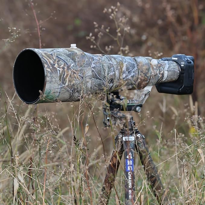 CHASING BIRDS Lens Camouflage Waterproof Coat for Canon RF 600mm F4 L is USM Rainproof Lens Protective Cover Version IV (Forest Camouflage, with Extender RF 1.4X & 2X)