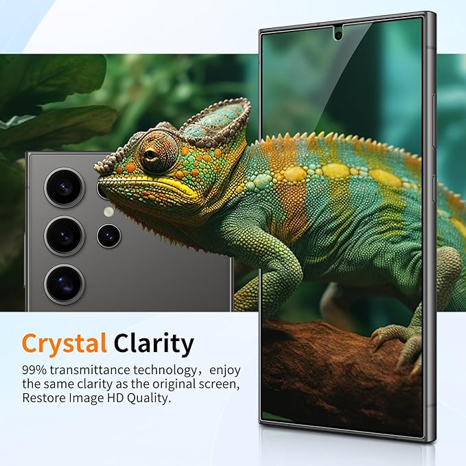 posidentists 2 Pack for Samsung Galaxy S24 Ultra 6.8" Screen Protector-PET Film [Not Glass] Auto-Alignment Kit, Anti-Glare, Anti-Fingerprint, Easy Installation, Case Friendly Film