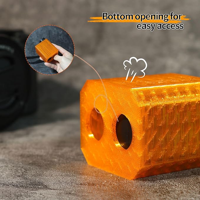 LingoFoto 2PCS Camera Battery Storage Soft Case with 2 Warehouses for Sony NP-FZ100 Camera Battery Protective Pack Case Holder (Orange,Double warehouse)
