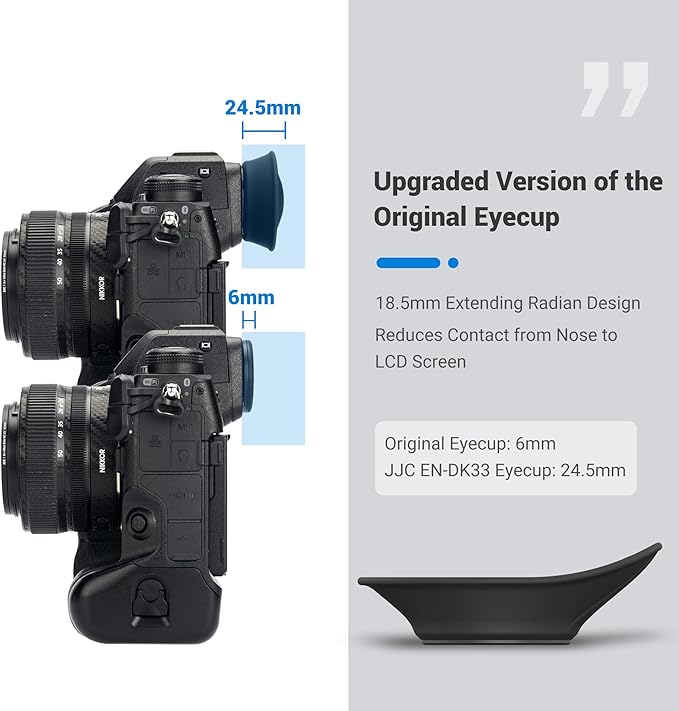 [Updated Version] Z9 Z8 Zf Eye Cup Eyepiece, Camera Viewfinder Eyecup for Nikon Z8 Z9 Zf, Soft Silicone 360 Rotating Extension Oval Design, Replace Nikon DK-33 Eye Cup