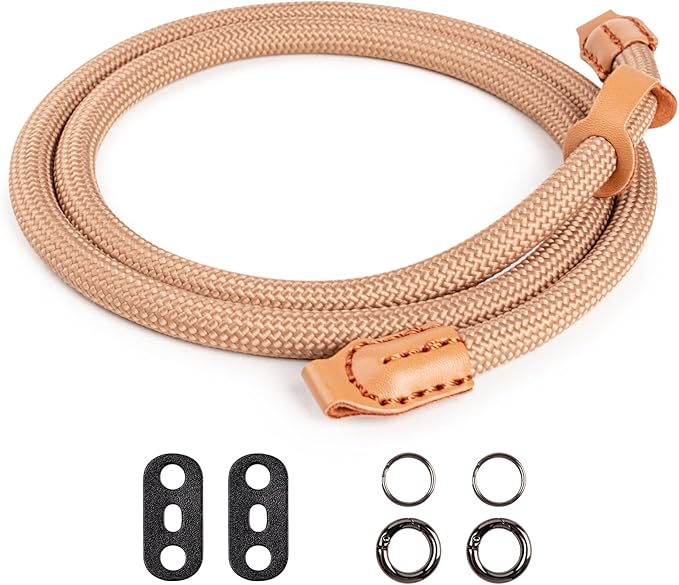 VOVMOEYA Camera Strap Rope,Camera Neck Strap Shoulder Strap for Fujifilm X100VI X100V XS20 XT5 for A6000 A6100 A6400 A6700 A7IV for Canon EOS R6 R10 for Nikon D850 D5600 D7500 - Khaki