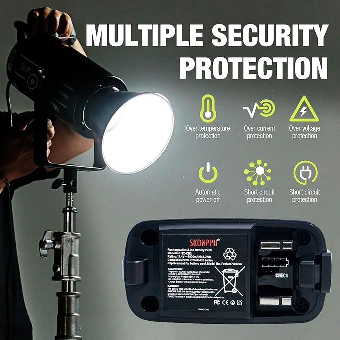 Replacement Li-ion Battery for 100396 Compatible with Profoto B2 Camera Flash 14.4 V 3000 mAh/43 Wh