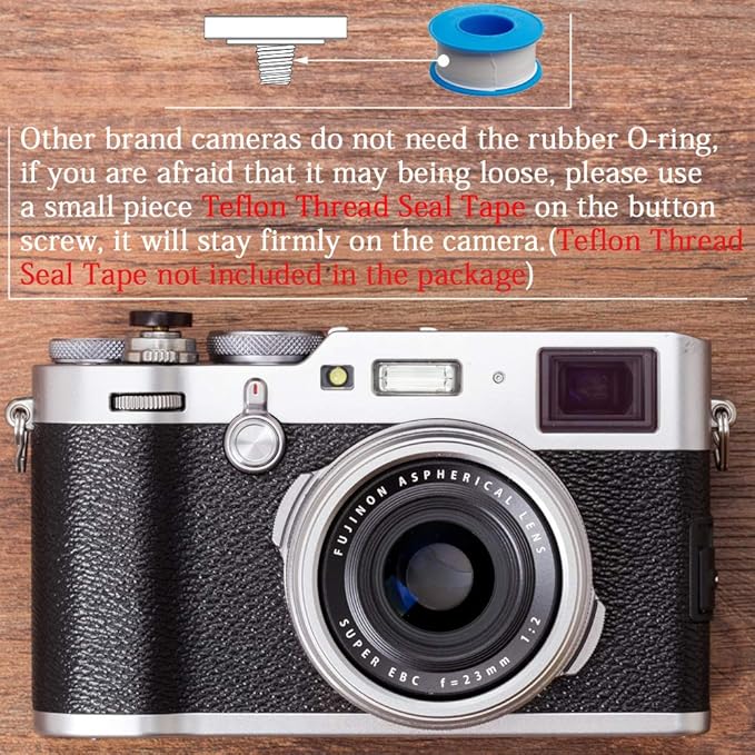 VKO Wood Soft Shutter Release Button,Delicate Camera Shutter Button 12mm Concave Surface Black(Wood Grain Random)