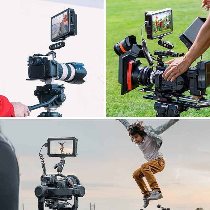 ULANZI Magic Arm with Double Ballhead 1/4" Screw, Compatible with Universal Monitor Mount for Camera, Video Shooting Photography Accessories Microphone Fill Light Bracket