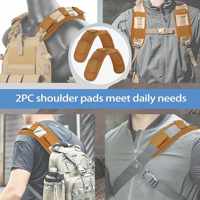 ZINMARK 2Pcs Ultra-Thick Shoulder Pad Cushions for Laptop Bags,Messenger Bags,Briefcases,Luggage, Tool Bags,Travel Bags etc