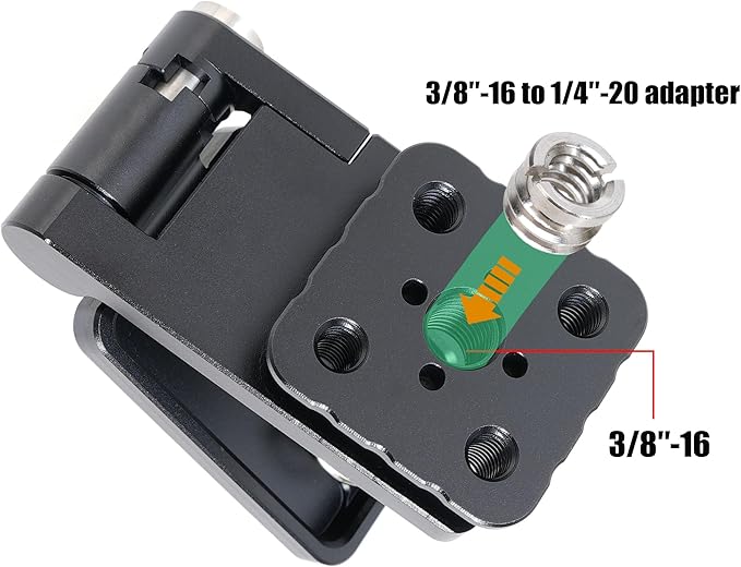 Fotga Universal Foldable L Bracket Vertical Horizontal Camera Quick Release Plate for DSLR Camera Mirrorless Gimbal 1/4" 3/8" Arca Swiss Mount Tripod Monopod,90° One-Hand Press Adjustment