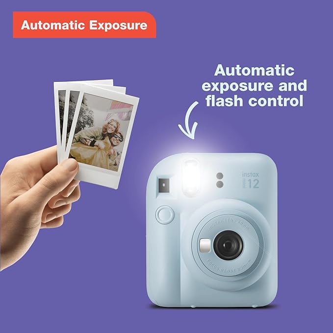 Fujifilm Instax Mini 12 Instant Camera (Blossom Pink) (Renewed)