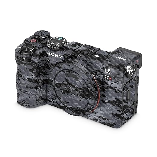 Carbon Fiber Camera Skin Compatible with Sony Alpha 7CR Camera (2023) - Digital Camo - Premium 3M Vinyl Protective Wrap Decal Cover - Easy to Apply | Crafted in The USA by MightySkins