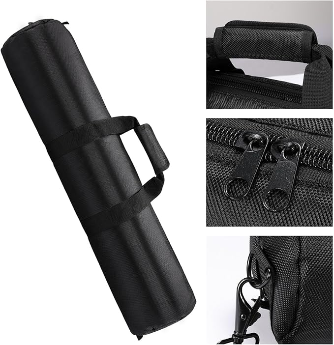 Camera Equipment Storage Bag Pouches Reinforced Base Design Padded Compartment Portable Shoulder Strap Tripod Organizers Monopod Travel Carrying Case
