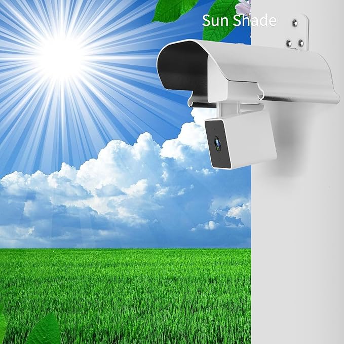 Uogw Weatherproof Protective Cover for WYZE Cam Pan V3/V2/V1,WYZE Cam v4,Aluminum Alloy Sun Rain Shade Cover Mount,Camera not Included (1 Pack White)