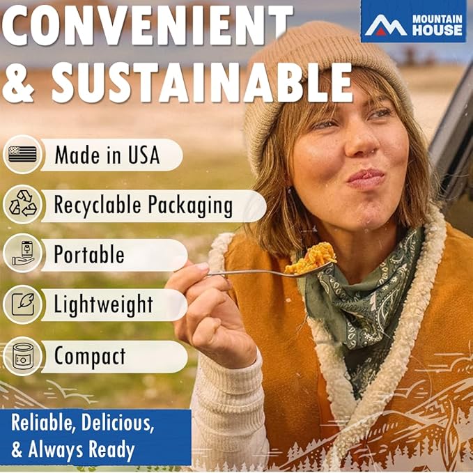 Mountain House Freeze-Dried Pork Sausage #10 Can – 25 Servings per Can – Fully Cooked, Ready-to-Eat Emergency Canned Food Supply – High-Protein Canned Meat for Camping, Hiking, Survival,– 30-Year Taste Guarantee – Made in USA – Pack of 6