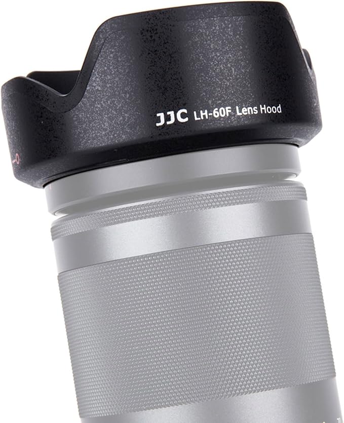 JJC EW-60F Reversible Lens Hood for Canon RF-S 18-150mm F3.5-6.3 is STM Lens on EOS R7 R10 & for Canon EF-M 18-150mm F3.5-6.3 is STM on EOS M50 M6 Mark II M M2 M3 M5 M200 M100 M10 Mirrorless Camera