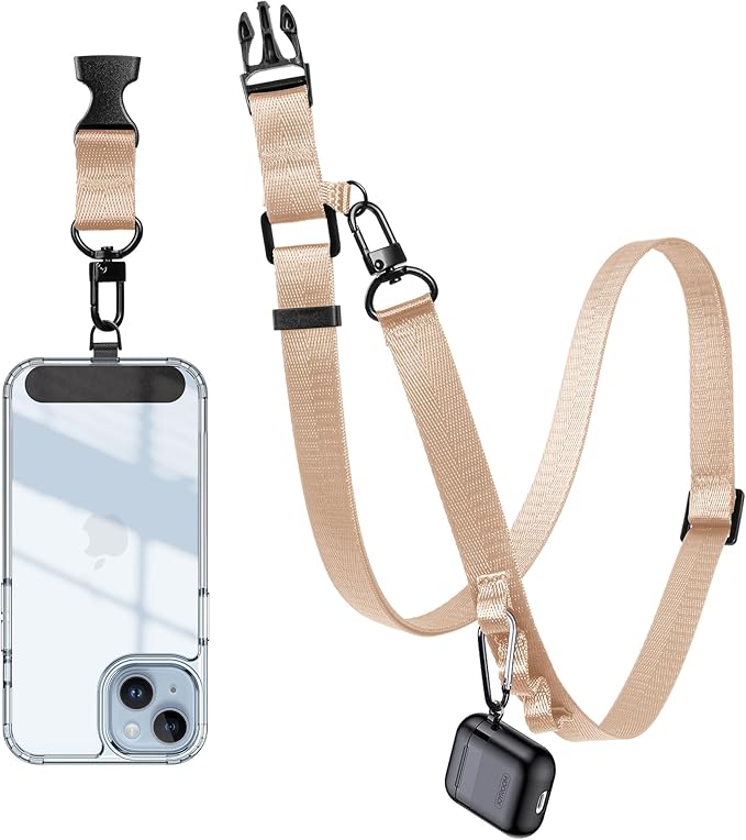 Adjustable Phone Lanyard Universal Crossbody Cell Phone Strap for iPhone Lanyard Shoulder Strap with Phone Tether Pad