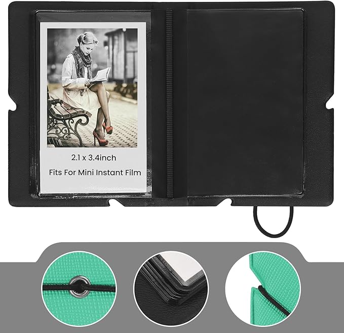 Lifting 2 Pack Mini Photo Album with 28 Pocket 2x3 Inch Pictures Fits for Fujifilm Instax Mini 7s 8 9 11 25 26 40 50s 90 Evo Z2300 Instant Camera, Polaroid Snap,Kpop Photocard Holder (Robin Egg Blue)