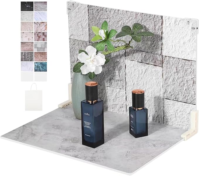 Photo Backdrop Board 16x12 Inch, Waterproof Product Photography Boards 7pcs 14patterns Table Top Food Background Kit - Flat Lay Props for Jewelry, WEFAMALEII (14 Colors)