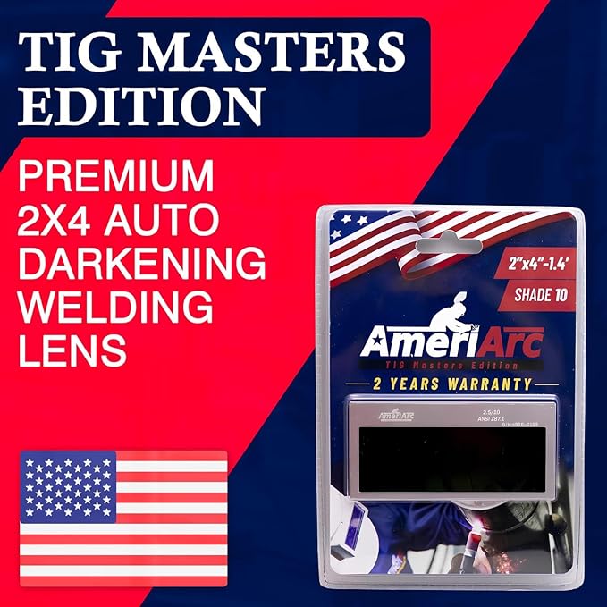 (TIG Masters Edition) Premium 2x4 Auto-Darkening Welding Lens - High-Definition Clarity (Shade 10, Masters Edition)