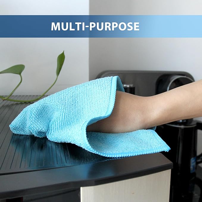 12 Pack Microfiber Cleaning Cloth 11.8x11.8inch - Streak-Free, Reusable Wipes for Glass, Kitchen, Car, Dusting - Absorbent & Lint-Free (Mixed Color 2, 11.8 x 11.8 inch)