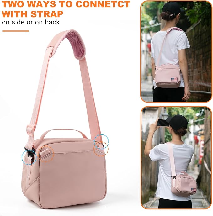 TULLIO Besnfoto Camera Bag Small Purse Crossbody Camera Shoulder Case Waterproof Canvas Cute Compact Photography Bag for Mirrorless DSLR SLR