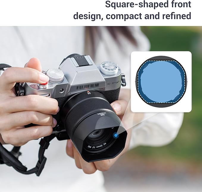 JJC Bayonet Lens Hood Shade for Fuji Fujifilm XF 35mm F2 R WR, XF 23mm F2 R WR, XC 35mm F2 Lenses, XF35mm f2, XF23mm f2, XC35mm Hood, Replaces Fujifilm LH-XF35-2 Lens Hood