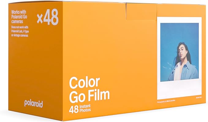 Polaroid Go Color Film - 48 Photos - 3 Double Packs Bulk Film (6212),White Frame (Pack of 4)
