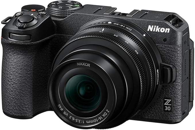 Nikon Z 30 with Wide-Angle Zoom Lens | Our most compact, lightweight mirrorless stills/video camera with 16-50mm zoom lens | Nikon USA Model