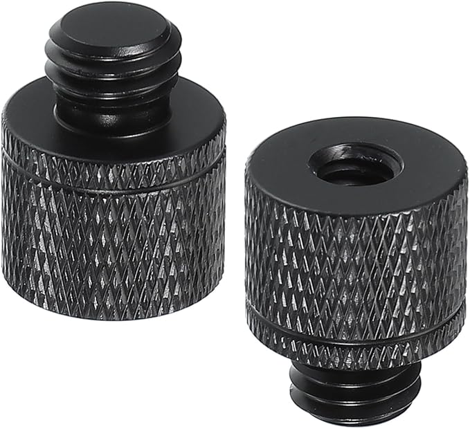 PATIKIL Tripod Screw Adapter 1/4" Female to M10 Male, 2 Pcs Tripod Nut Connectors Camera Mount Screw Camera Double Head Converter for Microphone Holder Magic Arms Accessories, 20 mm
