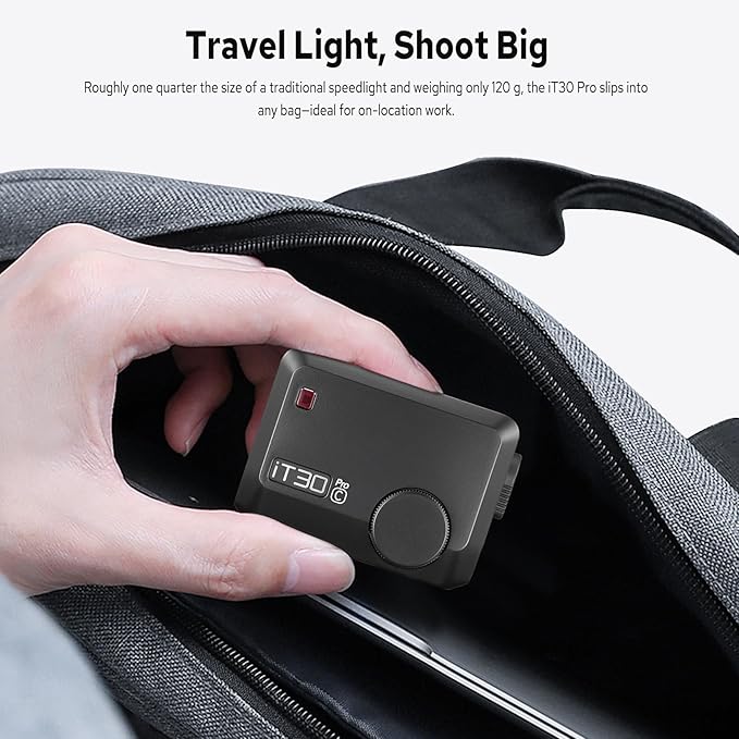 Godox iT30Pro C iT30Pro-C Flash for Canon, 2.4G Mini Canon Flash HSS 1/8000s, 560 Full Power Flashes, TTL Auto-Exposure, 2.8" Full-Color Touchscreen, Built-in Diffuser and Lithium Battery(Black)
