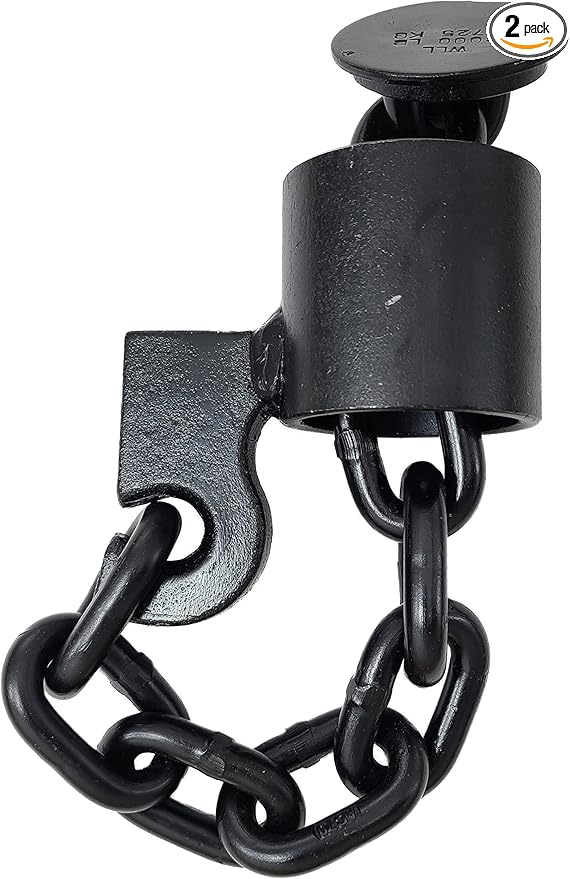 Heavy Duty G70 3/8" Floor Chain Tie Down Weld On, 6600Lbs, for Truck Trailer Flat Bed Deck Auto Lift Wrecker, Prevent Cargo from Snagging On It During The Loading and Unloading Process (2)