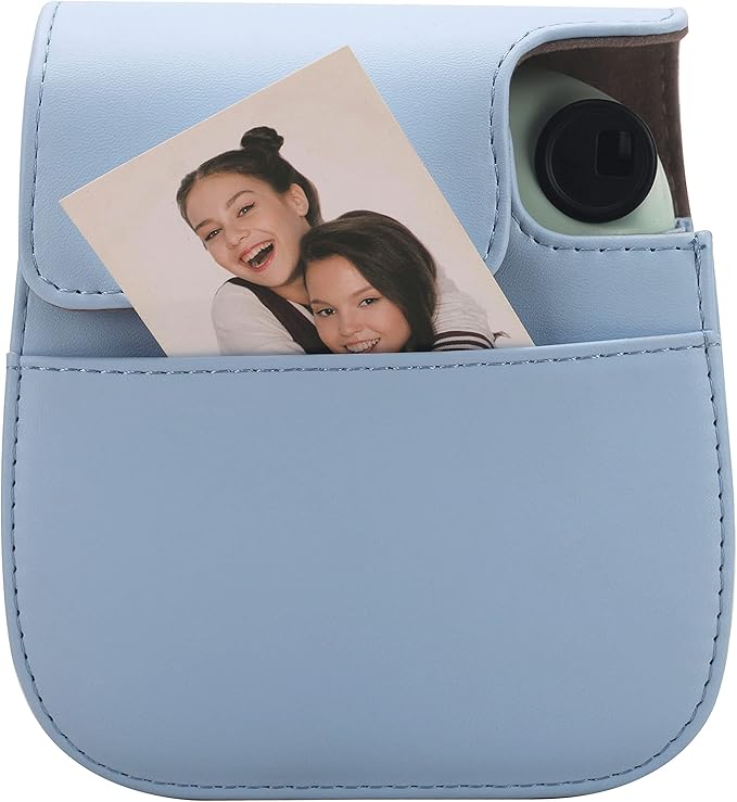 Frankmate Protective Case Compatible with Fujifilm Instax Mini 12 11 9 8 Instant Film Camera with Accessory Pocket and Adjustable Strap