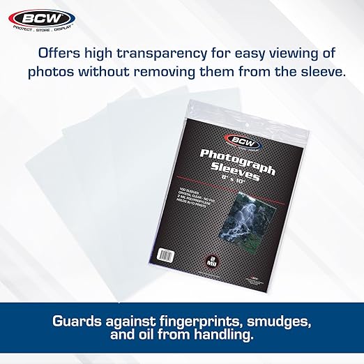 BCW 1-8X10SLV Bcw 8X10 Photo Sleeves