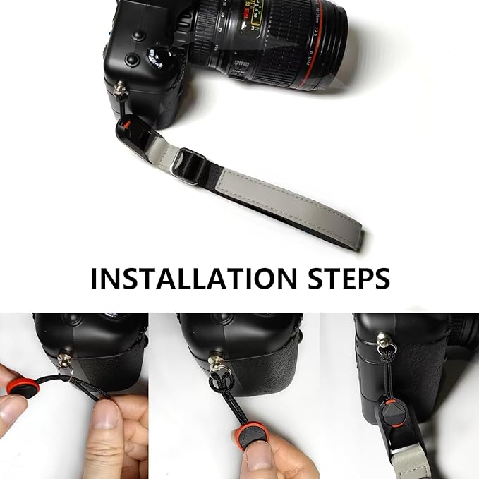 Camera Wrist Strap for Travel & Vlogging, Adjustable Quick Release Hand Strap for Secure Grip, Fit for Sony, Canon, Nikon