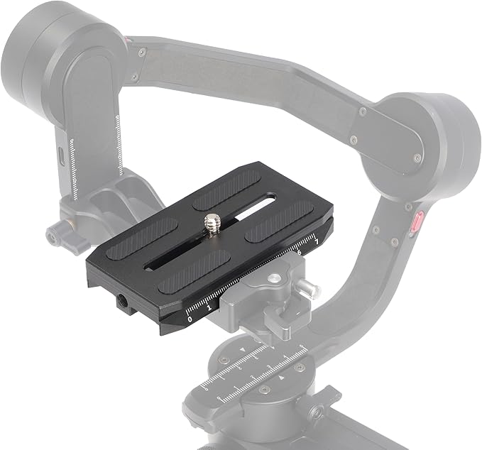 Fotga Camera Quick Release Mount Plate for Zhiyun Crane 2 3 LAB Weebill 2 3 Weebill-S Gimbal Stabilizer,Compatible with Manfrotto 501HDV 503HDV 701HDV MH055M0-Q5 Tripod Ball Head as 501PL Plate