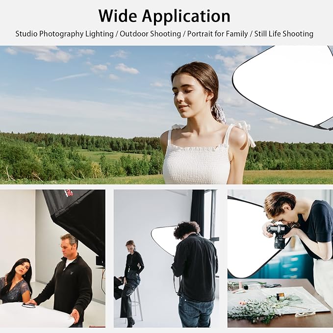 Selens 5-in-1 Triangle Reflector (32 Inch) with Handle for Photography Photo Studio Outdoor Lighting