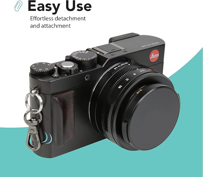 Foto&Tech Small Quick Release Adapter Clip for Camera with Round Lugs for Camera Strap, 33lb Breaking Force (5 Set, Gray)