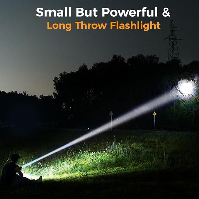 Rechargeable EDC Flashlight with Magnet,Pocket Flashlights High Lumens with Clip,1200 Lumens Compact LED Small Light and Long Range,Mini Flash Light for Everyday Carry. (4)