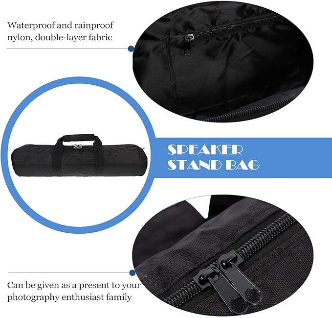 Thickened Tripod Carrying Bag with Padded Sponge Lining Portable Photography Equipment Pouch Lightweight Shoulder Strap Case for Mic Stand and Camera Tripods